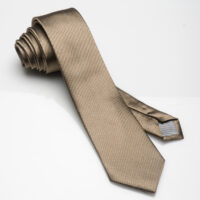 Silk Tie-Light Brown-Slim-0
