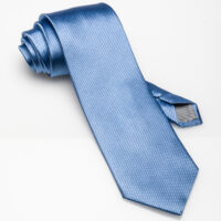 Black White Stripe-Silk Tie