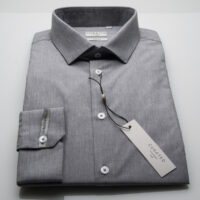 Curated-Slim Fit Shirt-Grey Marl