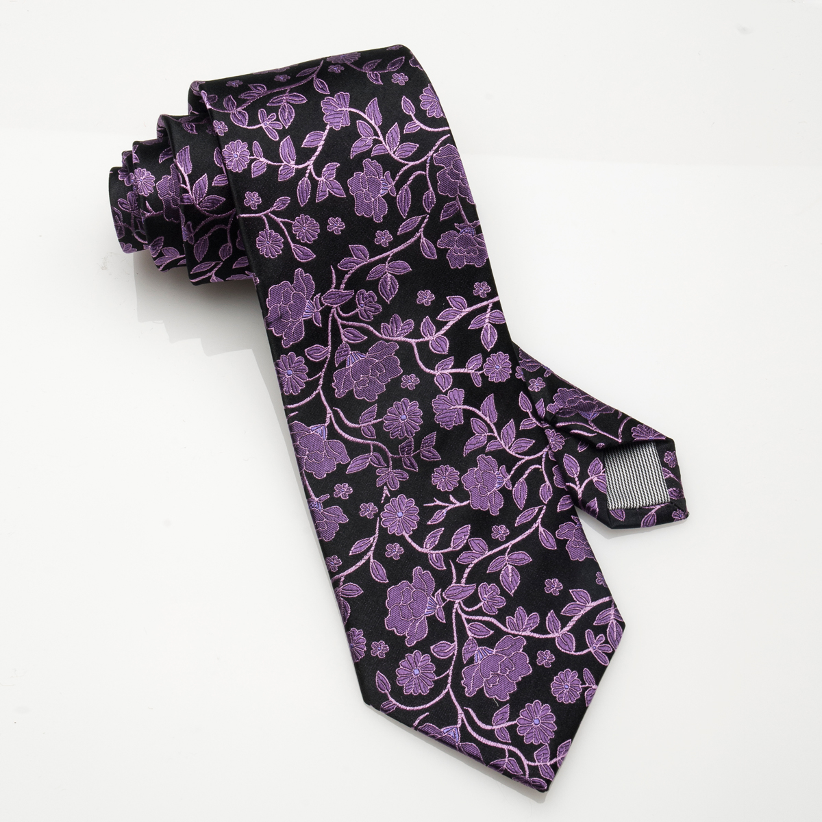 navy-floral silk tie