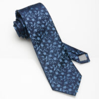 navy-floral silk tie