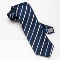 Blue Stripe Silk Tie