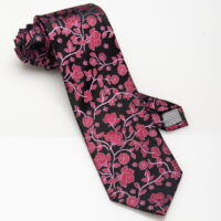 navy-floral silk tie