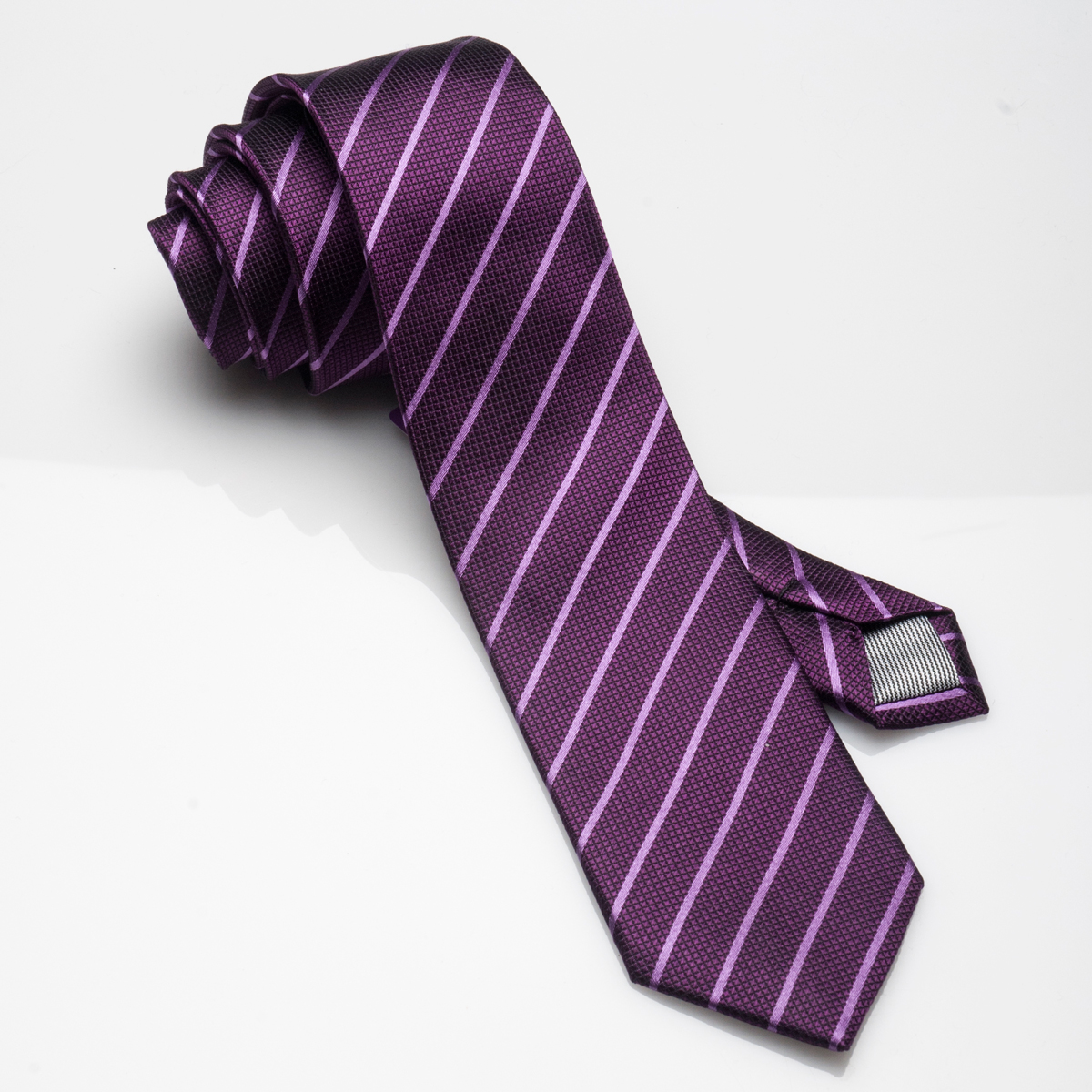 Purple Lilac Striped Tie