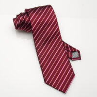 Purple Lilac Stripe-Silk Tie