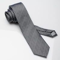 Silver dot Silk Tie