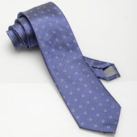 White-Lilac-Navy Square-Silk Tie
