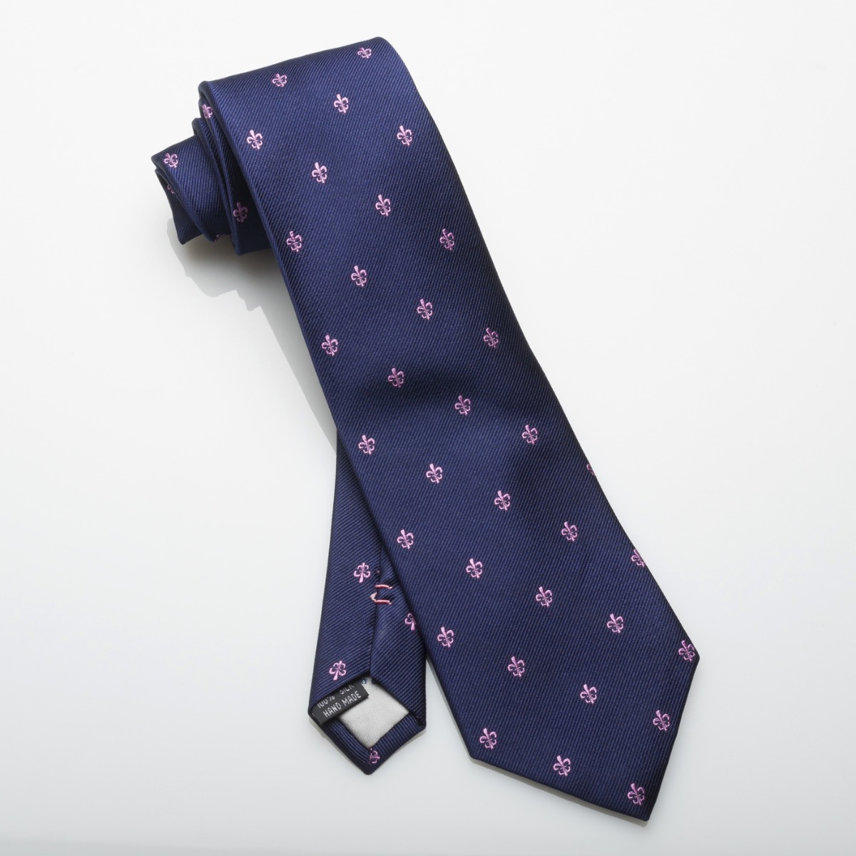 Navy Pin Dot-Silk Tie