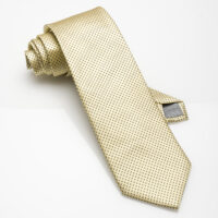 Yellow Pin Dot-Silk Tie