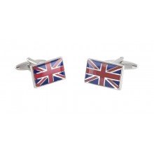 Multi-Coloured Polyresin Striped Cufflink