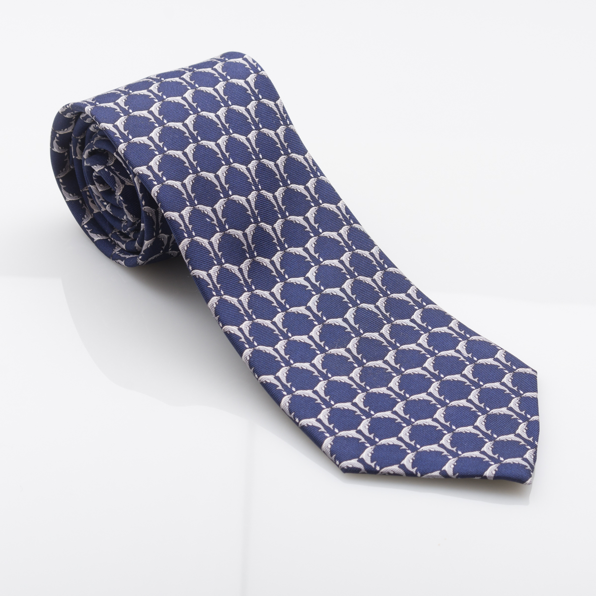 Taylor & Hunt Grey Dolphin Silk Tie-0 Taylor & Hunt Grey Dolphin Silk Tie-0
