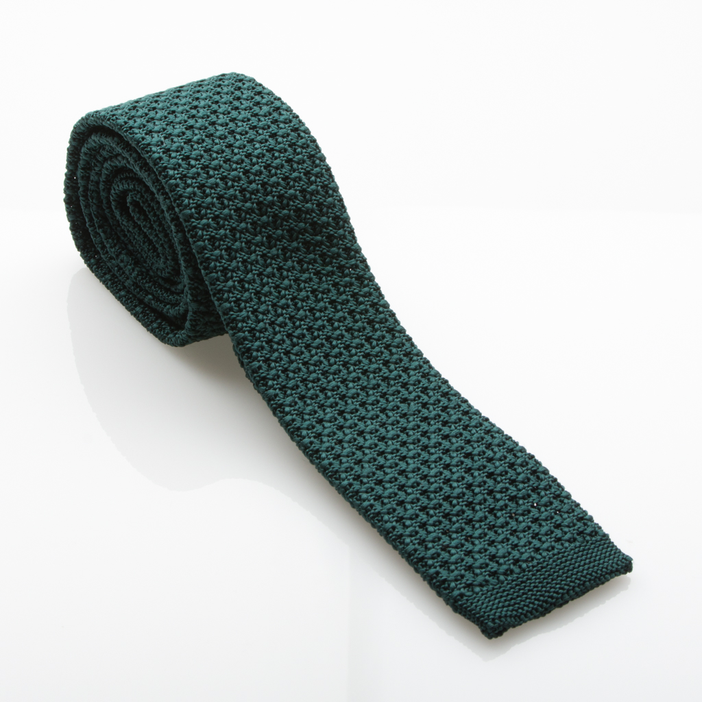 Fisk of Oslo Green Chunky Knitted Tie-0 Fisk of Oslo Green Chunky Knitted Tie-0