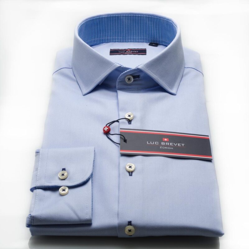Luc Brevet Shirt Slim Fit Light Blue Oxford
