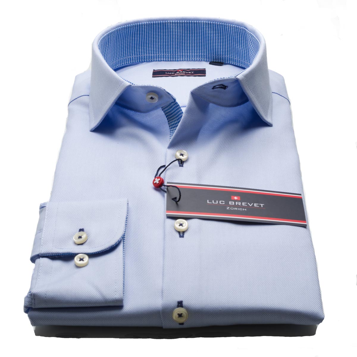 Luc Brevet Shirt Slim Fit Light Blue Oxford Luc Brevet Shirt Slim Fit Light Blue Oxford