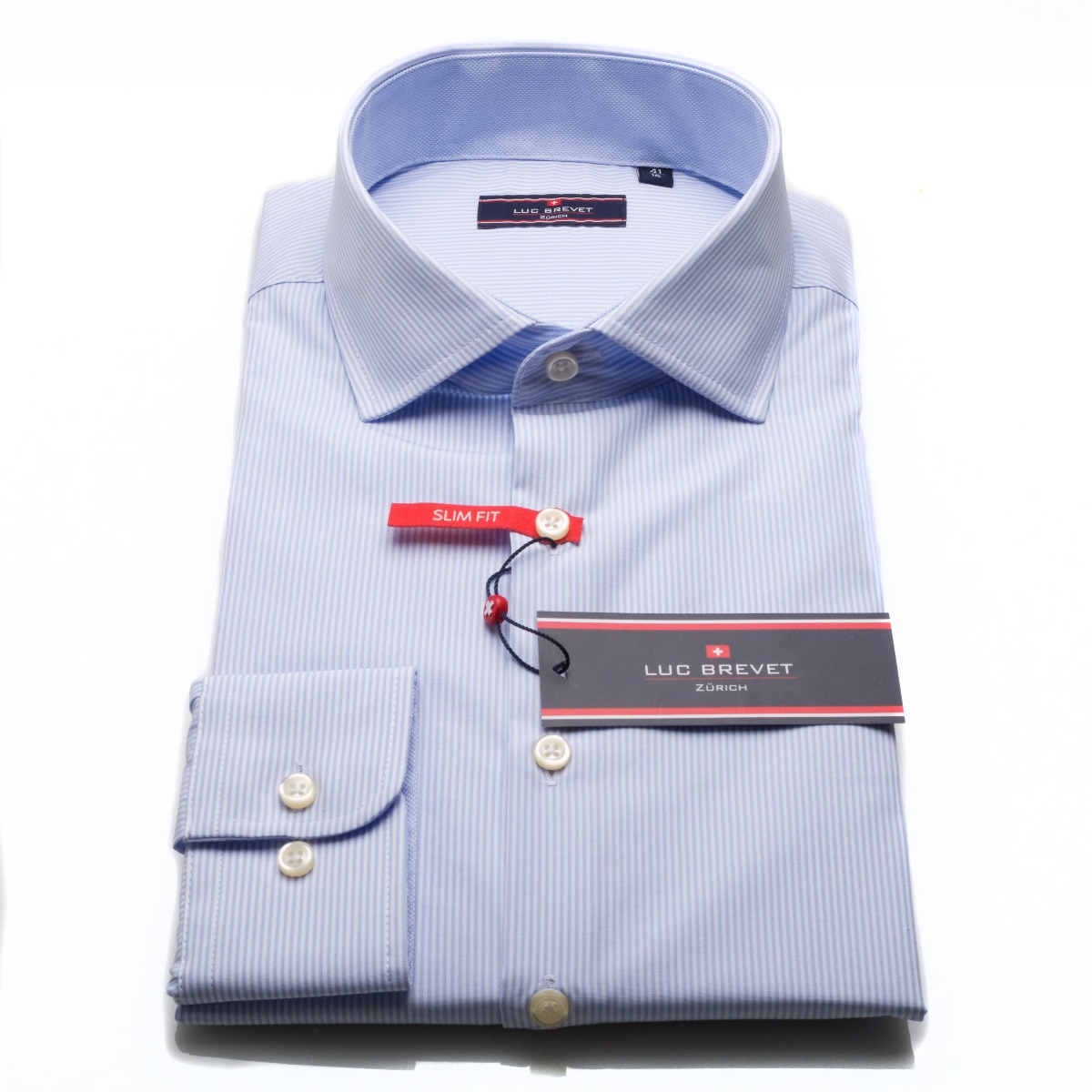 Luc Brevet Slim Fit Sky Bengal Shirt-2252