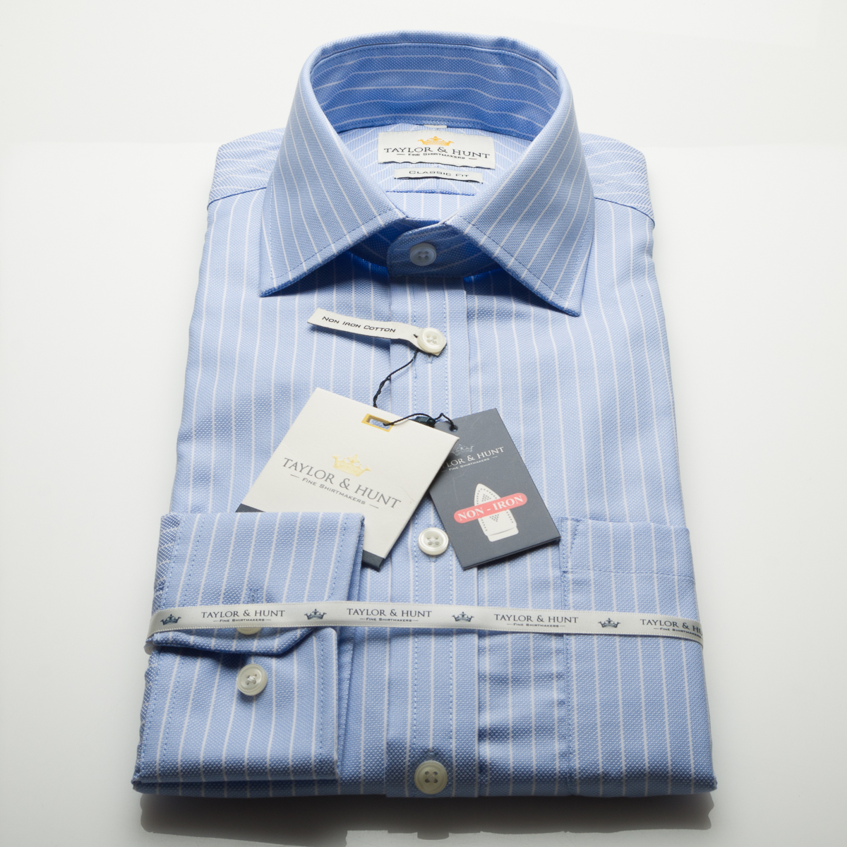 Taylor & Hunt - Blue Reverse Oxford Bengal Classic Fit Shirt-2519