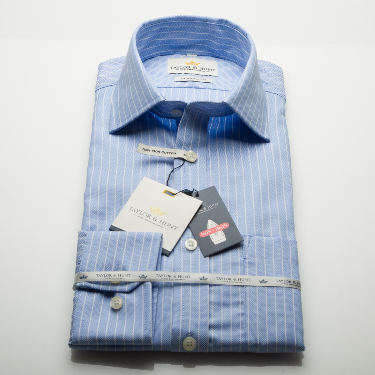 Taylor & Hunt - Blue Reverse Oxford Bengal Classic Fit Shirt-2518