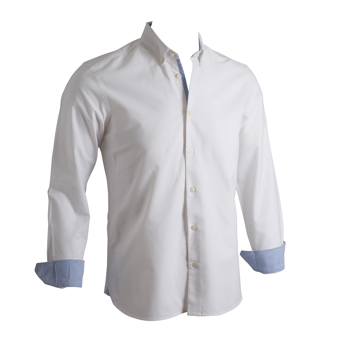 Taylor & Hunt, White Relaxed Fit Oxford Casual Long Sleeve Shirt-2788