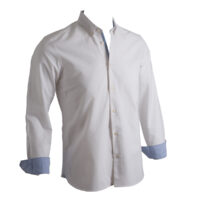 Taylor & Hunt, White Relaxed Fit Oxford Casual Long Sleeve Shirt-2789
