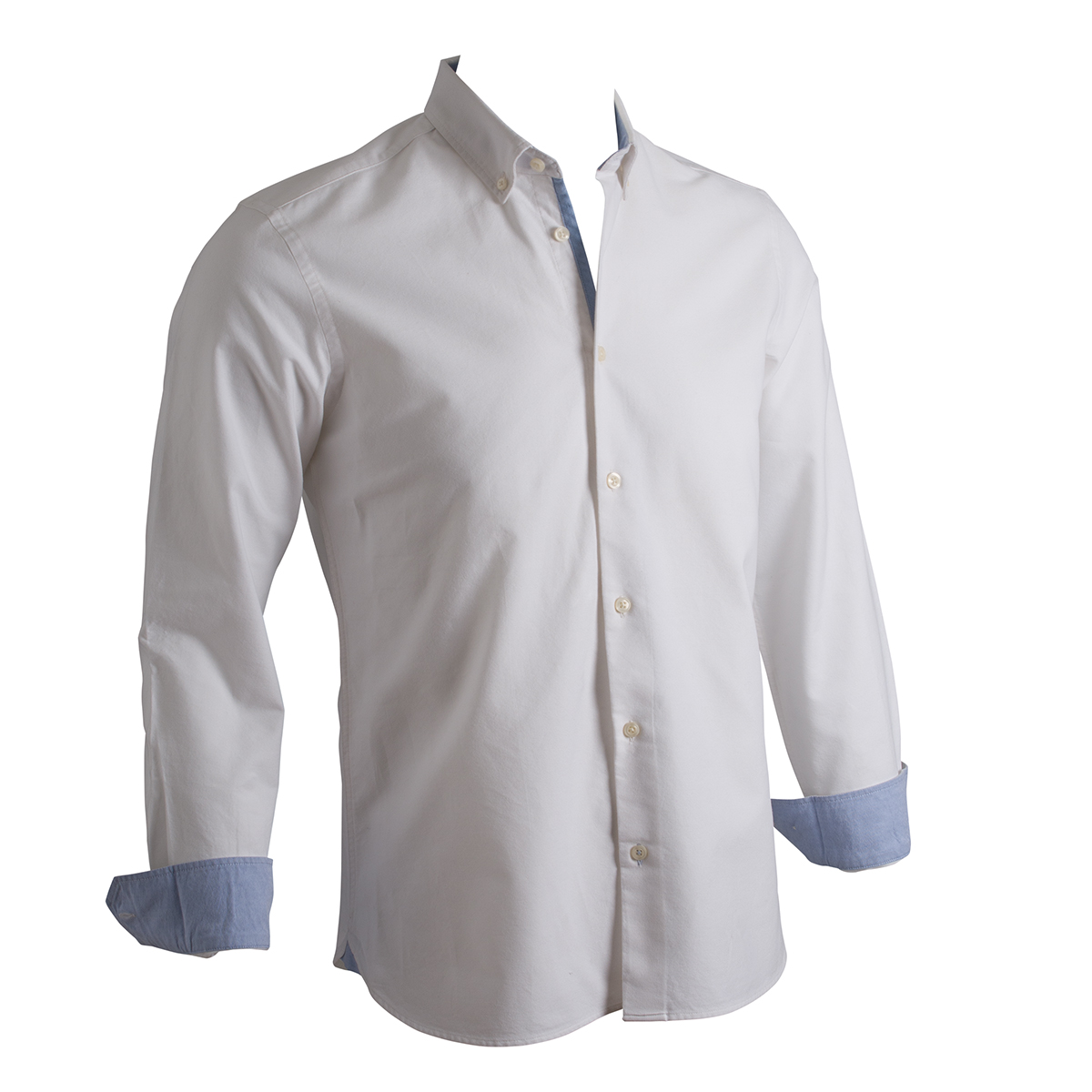 Taylor & Hunt, White Relaxed Fit Oxford Casual Long Sleeve Shirt-2789