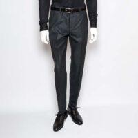 Taylor & Hunt Navy Blue Mini Check Tailored Fit Trouser