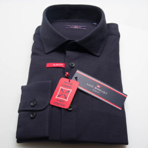 Mens Black 4 Way Stretch Jersey Shirt, with a mercerised finish, to give a silky soft touch 107399021