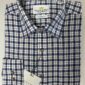 Tattersall Country Shirt, Brushed Cotton, Navy with Brown Check